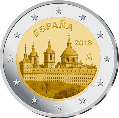 Spagna 2€ Escorial 2013