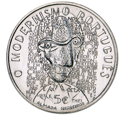 Portogallo 5€ Modernismo 2016